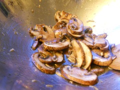 mushrooms after marinating
